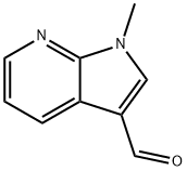Structure - 1H-Pyrrolo[2,3-b]pyridine-3-carboxaldehyde, 1-methyl- (9CI)