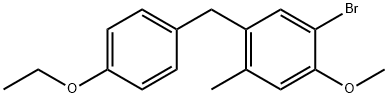 Structure - 1-Bromo-5-(4-ethoxyphenylmethyl)-2-methoxy-4-methylbenzene
